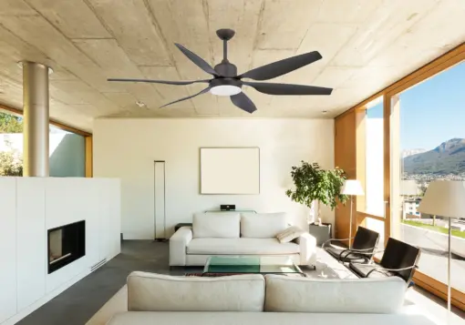 Faro Barcelona TILOS XL Ανεμιστήρας Οροφής, με Φως, Με Τηλεχειριστήριο, Σκούρου Καφέ Χρώματος- 33466A