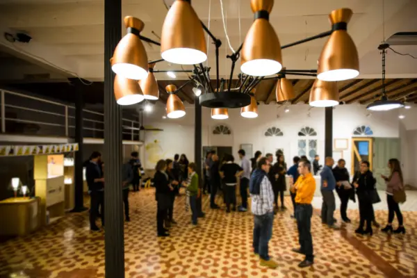 Faro Barcelona RETRO Κρεμαστό Πολύφωτο Ροζ Χρυσού Χρώματος E14 – 20047