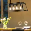 Faro Barcelona ROSE Κρεμαστό Φωτιστικό, Ρυθμιζόμενου Ύψους, Μαύρου Χρώματος 4XE27 60W- 65081