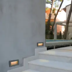 Faro Barcelona SEDNA RCT Χωνευτό Φωτιστικό Τοίχου, Αδιάβροχο, Σκούρου Γκρι Χρώματος, LED 3W 3000K, IP65 – 70147
