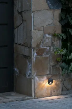 Faro Barcelona UVE Χωνευτό Φωτιστικό Τοίχου, Εξωτερικού Χώρου, Σκούρου Γκρι Χρώματος SMD LED 2W 3000K- 70397