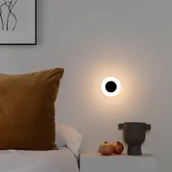 Faro Barcelona Φωτιστικό Τοίχου Moy LED 4W Μαύρο IP44 3000K FARO – 40093