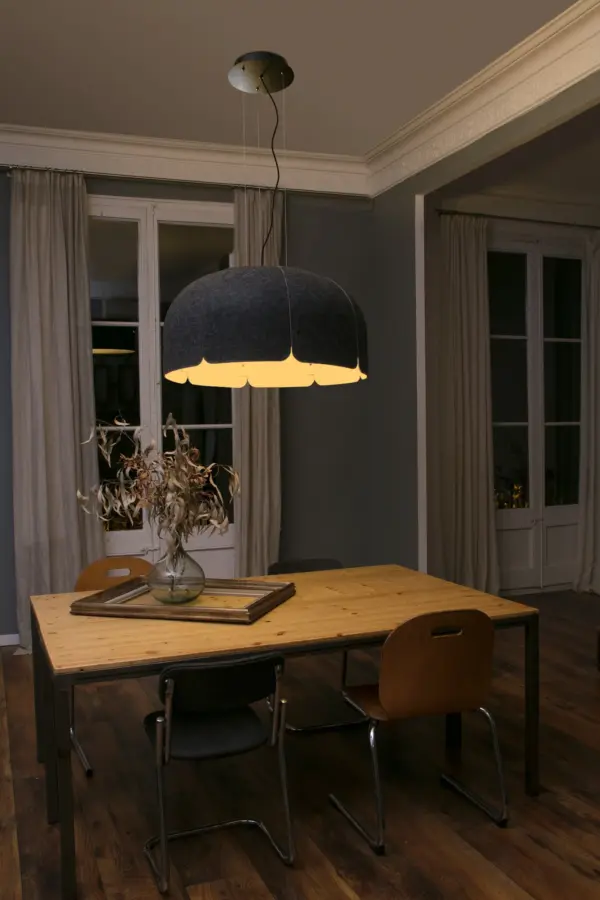 Faro Barcelona MUTE Κρεμαστό Φωτιστικό Γκρι Χρώματος, Step Dimmable, Ηχομόνωση LED 4000K 24W – 20104DA