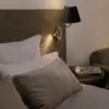 Faro Barcelona ETERNA Επιτοίχιο Φωτιστικό Χρωμίου, Μαύρου Χρώματος, με Δεξί Αναγνώστη – 24006-12