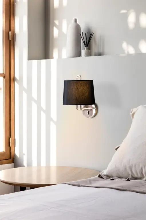 Faro Barcelona MONTREAL Επιτοίχιο Φωτιστικό Μαύρου Χρώματος 24031-03