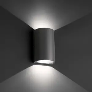 Faro Barcelona LACE Επιτοίχιο Φωτιστικό, Εξωτερικού Χώρου, Σκούρου Γκρι Χρώματος, 2 LED 3W 4000K- 70811