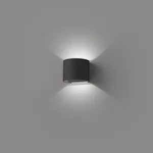 Faro Barcelona SUNSET Επιτοίχιο Φωτιστικό, Εξωτερικού Χώρου, Σκούρου Γκρι Χρώματος  LED 3000K IP54 – 70687