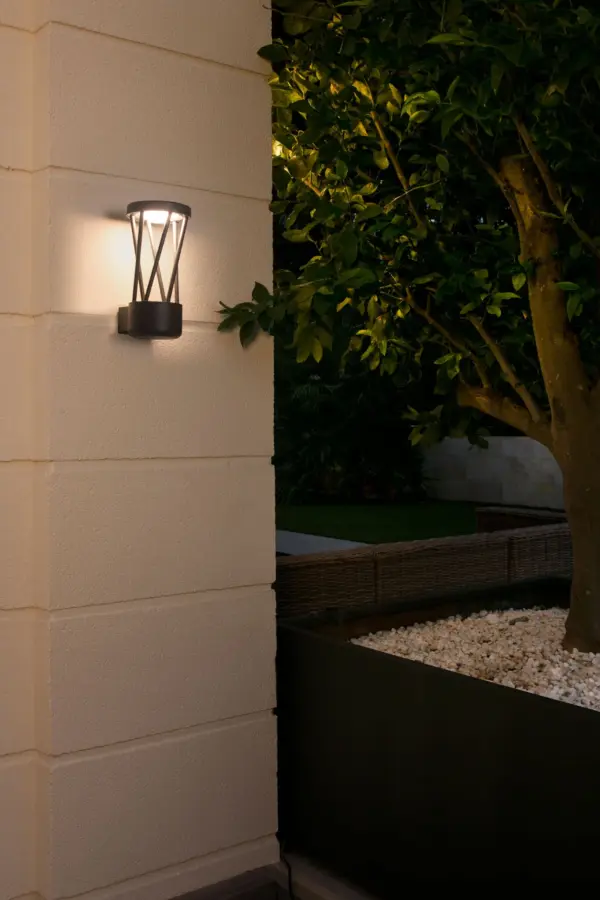 Faro Barcelona TWIST Επιτοίχιο Φωτιστικό Εξωτερικού Χώρου, IP65, Σκούρου Γκρι Χρώματος, LED 10W 3000K – 71285