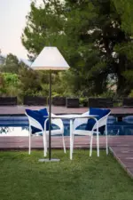 Faro Barcelona HUE OUT Επιδαπέδιο Φωτιστικό Εξωτερικού Χώρου, IP44, Χρώματος Σκούρο Γκρι-κρεμ – 71569-05