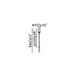 Faro Batcelona SLOT-50 Φωτιστικό Σποτ Κήπου Τύπου Καρφί LED 13W 3000K IP65 Μαύρου Χρώματος  – 70038