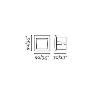 Faro Barcelona Χωνευτό Επιτοίχιο Φωτιστικό SEDNA-1 LED 1W 3000K IP65 Σκούρο Γκρι Χρώματος – 70146