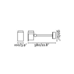 Faro Barcelona FOC-2 Επιτοίχιος Προβολέας Κήπου LED 16W 3000K IP65 Σκούρου Γκρι Χρώματος – 70157