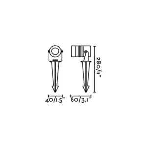 Faro Barcelona Προβολέας Κήπου Τύπου Καρφί BALDER LED 3W 3000K IP67 Μαύρου Χρώματος – 70469