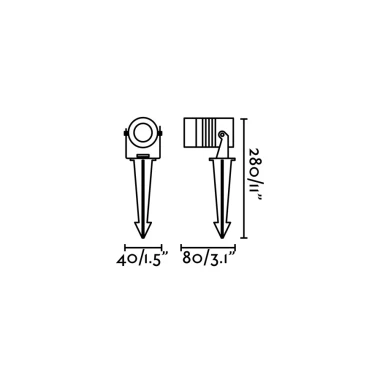 Faro Barcelona Προβολέας Κήπου Τύπου Καρφί BALDER LED 3W 3000K IP67 Μαύρου Χρώματος – 70469