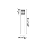 Faro Barcelona Φωτιστικό Κολωνάκι GIZA LED 12W 3000K IP54 Σκούρου Γκρι Χρώματος – 70768