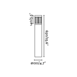 Faro Barcelona Φωτιστικό Κολωνάκι GIZA LED 12W 3000K IP54 Σκούρου Γκρι Χρώματος – 70768