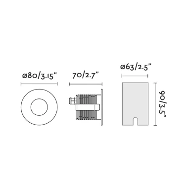 Faro Barcelona GRUND Χωνευτό Φωτιστικό Δαπέδου Κήπου LED 7W 2700K IP67 Μαύρου Χρώματος – 70736