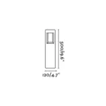 Faro Barcelona Φωτιστικό Κολωνάκι Κήπου NAYA LED 6W 3000K IP54 Σκούρου Γκρι Χρώματος – 71199