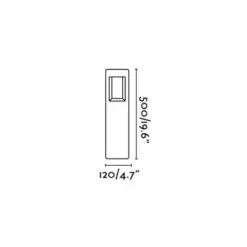 Faro Barcelona Φωτιστικό Κολωνάκι Κήπου NAYA LED 6W 3000K IP54 Σκούρου Γκρι Χρώματος – 71199
