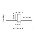 Faro Barcelona MINI TUBE Ανεμιστήρας με Φως LED 17W 3000K Smart Μαύρου Χρώματος – 32040WP-10