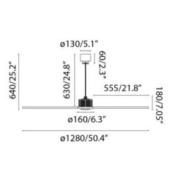 Faro Barcelona JUST FAN Ανεμιστήρας Οροφής με Φως LED 17W 3000K Smart Μαύρου Χρώματος – 33417WP-10