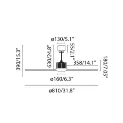 Faro Barcelona JUST Ανεμιστήρας Οροφής LED 17W 3000K Smart με τηλεχειριστήριο Ξύλινου Χρώματος  – 33423-10