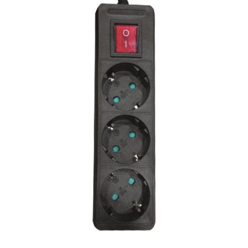 ΠΟΛΥΠΡΙΖΟ 3 ΘΕΣΕΩΝ ΜΕ ΚΑΛΩΔΙΟ ΚΑΙ ΔΙΑΚΟΠΤΗ 3X1,5mm 1,5m ΜΑΥΡΟ ΜΕ ΠΡΟΣΤΑΣΙΑ ΕΠΑΦΩΝ EUROLAMP 147-62261