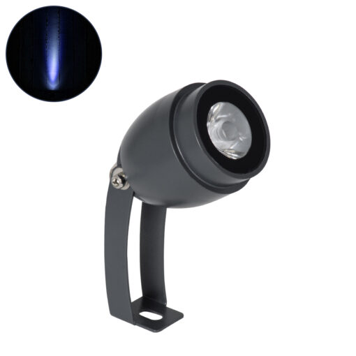 GloboStar® TREELIGHT-TREEGAL 90463 Σποτ Φωτισμού Ειδικό για Φυτά – Δέντρα με Βάση Μπετού & Κορμού LED 3W 315lm 15° DC 24V Αδιάβροχο IP67 Φ5 x Υ14.7cm RGBW DMX512 – Γκρι Ανθρακί – 3 Years Warranty