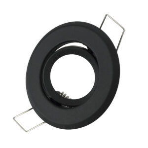 GloboStar® DELTA 77801 Χωνευτό Κινούμενο Στρόγγυλο Σποτ Οροφής για Λάμπα MR11 με Βάση GU5.3 ή GU10 – IP20 – Μεταλλικό – Φ70 x Υ21mm – Μαύρο – 5 Χρόνια Εγγύηση