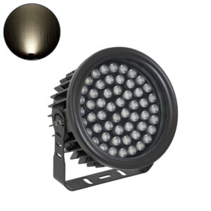 GloboStar® FLOOD-NEVA 90399 Προβολέας Wall Washer για Φωτισμό Κτιρίων LED 54W 5130lm 30° DC 24V Αδιάβροχο IP65 L24.5 x W24.5 x H14.7cm Φυσικό Λευκό 4500K – Μαύρο – 3 Years Warranty