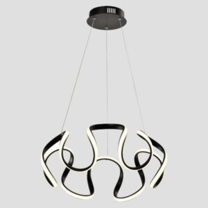 ΦΩΤΙΣΤΙΚΟ ΚΡΕΜΑΣΤΟ ΣΤΡΟΓΓΥΛΟ LED 60W  ΜΑΥΡΟ EUROLAMP 144-15009