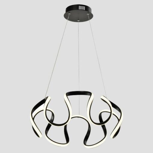 ΦΩΤΙΣΤΙΚΟ ΚΡΕΜΑΣΤΟ ΣΤΡΟΓΓΥΛΟ LED 60W  ΜΑΥΡΟ EUROLAMP 144-15009