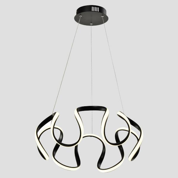 ΦΩΤΙΣΤΙΚΟ ΚΡΕΜΑΣΤΟ ΣΤΡΟΓΓΥΛΟ LED 60W  ΜΑΥΡΟ EUROLAMP 144-15009