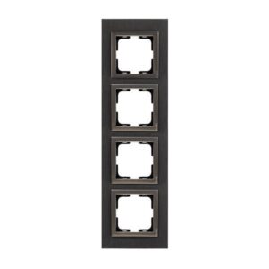 ΠΛΑΙΣΙΟ 4 ΘΕΣΕΩΝ ΑΛΟΥΜΙΝΙΟ ΜΑΥΡΟ EUROLAMP – 152-10873