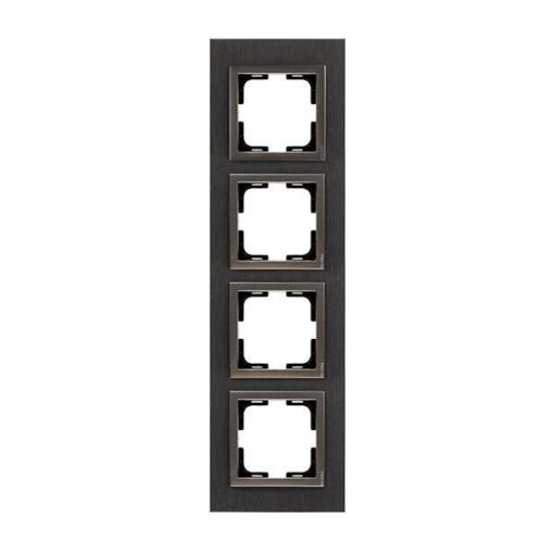 ΠΛΑΙΣΙΟ 4 ΘΕΣΕΩΝ ΑΛΟΥΜΙΝΙΟ ΜΑΥΡΟ EUROLAMP – 152-10873