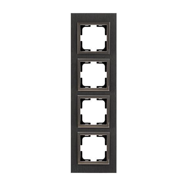 ΠΛΑΙΣΙΟ 4 ΘΕΣΕΩΝ ΑΛΟΥΜΙΝΙΟ ΜΑΥΡΟ EUROLAMP – 152-10873