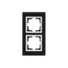 ΠΛΑΙΣΙΟ 2 ΘΕΣΕΩΝ ΜΑΥΡΟ ΓΥΑΛΙ EUROLAMP – 152-10891