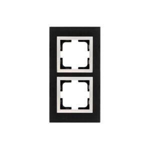 ΠΛΑΙΣΙΟ 2 ΘΕΣΕΩΝ ΜΑΥΡΟ ΓΥΑΛΙ EUROLAMP – 152-10891