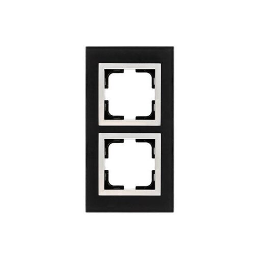 ΠΛΑΙΣΙΟ 2 ΘΕΣΕΩΝ ΜΑΥΡΟ ΓΥΑΛΙ EUROLAMP – 152-10891