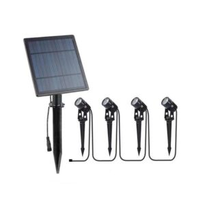 ΣΠΟΤ ΚΗΠΟΥ ΜΕ ΗΛΙΑΚΟ PANEL ΚΑΡΦΩΤΟ 4 ΤΕΜΑΧΙΩΝ 1.5W, RGB IP44 EUROLAMP – 145-20825