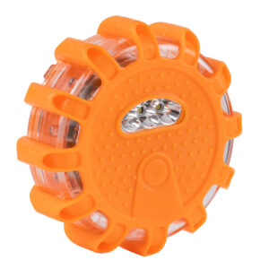 GloboStar® 79697 Φορητός Μαγνητικός Φάρος Οχημάτων – Ασφαλείας Έκτακτης Ανάγκης 2W 140lm με Φακό – Μπαταρίας 3xAAA (δεν Περιλαμβάνονται) Αδιάβροχος IP67 Κόκκινο – Ψυχρό Λευκό 6000K Φ10 x Υ3.5cm