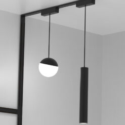 InLight Φωτιστικό LED 6W 3000K για Ultra-Thin μαγνητική ράγα σε μαύρη απόχρωση D:10cm (T04301-BL)