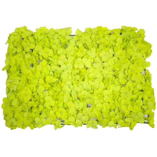 GloboStar® 78324 Συνθετικό Πάνελ Φυλλωσιάς – Κάθετος Κήπος Άγρια Ορτανσία Λαχανί Μ60 x Υ40 x Π5cm