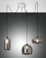 Κρεμαστό Φωτιστικό   Fabas Luce Fiona 3X E27 Φιμέ     – 3496-47-126