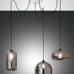 Κρεμαστό Φωτιστικό   Fabas Luce Fiona 3X E27 Φιμέ     – 3496-47-126