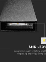 LED απλίκα 4W αρχιτεκτονικού φωτισμού 3000K θερμό λευκό με μαύρο σώμα V-TAC – 218297