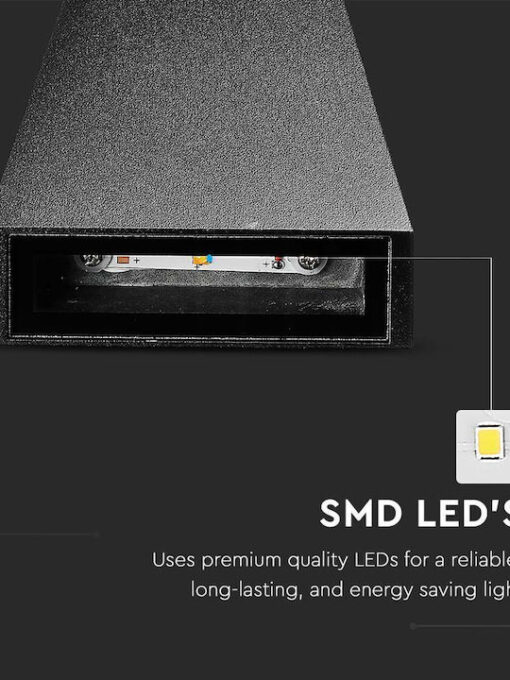 LED απλίκα 4W αρχιτεκτονικού φωτισμού 3000K θερμό λευκό με μαύρο σώμα V-TAC – 218297