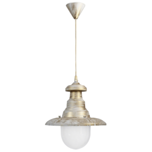 Φωτιστικό Πυροφάνι FLP-100Κ Λευκό-Μπρονζέ  Heronia – 26-0053