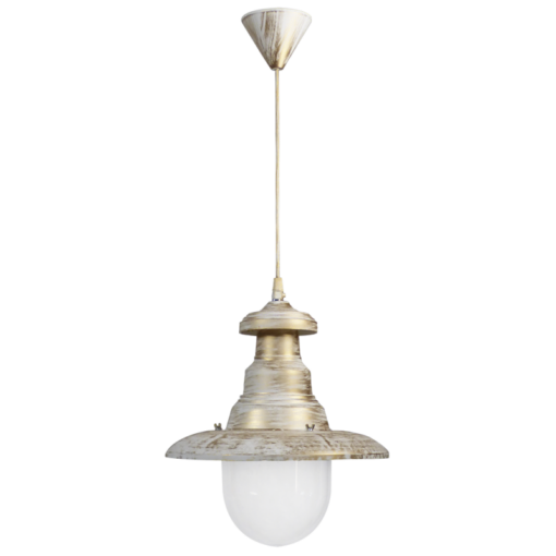 Φωτιστικό Πυροφάνι FLP-100Κ Λευκό-Μπρονζέ  Heronia – 26-0053