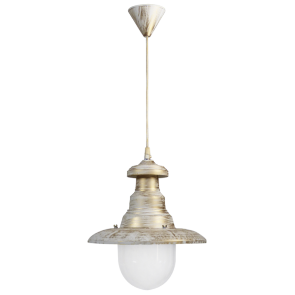 Φωτιστικό Πυροφάνι FLP-100Κ Λευκό-Μπρονζέ  Heronia – 26-0053